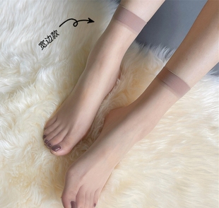 薄款 防勾丝耐磨肉色隐形全透明玻璃丝短水晶袜 日本ZGP丝袜女夏季