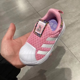 阿迪达斯婴童板鞋 Adidas三叶草休闲鞋 网面轻便运动鞋 GX3298
