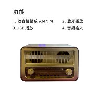 音频输入正版 USB 预售 FM蓝牙 RA14096收音机播放 中图黑胶