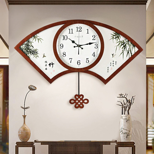 钟表 时尚 挂钟客厅中国风艺术装 新中式 饰挂表创意大气时钟家用个性