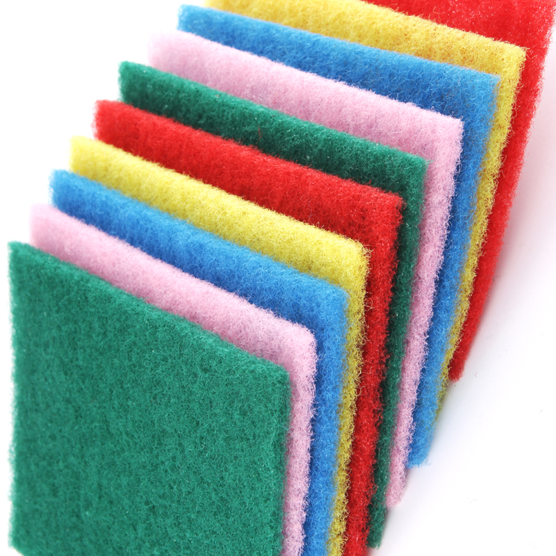 10片装 彩色家用半硬百洁布专用洗碗布家务厨房抹布超强去污清洁布