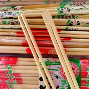 一次性筷子连体双生筷家用饭店专用便宜快餐外卖竹筷子OPP包装 膜