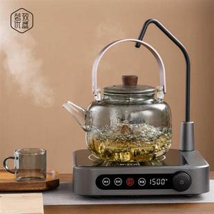 2023新款 抽水电陶炉煮茶器提梁玻璃煮茶壶蒸煮一体养生壶家用 新款