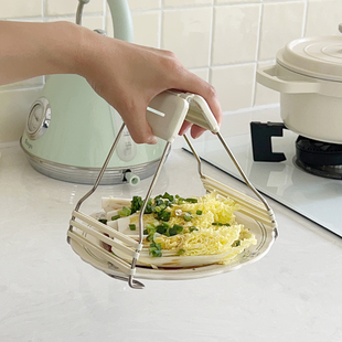 厨房防烫夹取碗夹不锈钢防滑硅胶提盘器新款 家用蒸菜夹子端碗神器