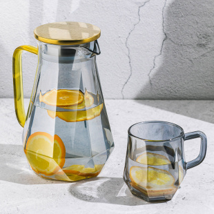 玻璃杯耐高温茶杯水壶杯子家庭套装 茶壶轻奢北欧创意家用喝水杯子
