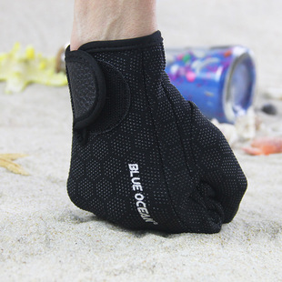 防刺防割防滑1.5mm男女薄款 魔术贴手袜冬泳保暖用品 潜水浮潜手套