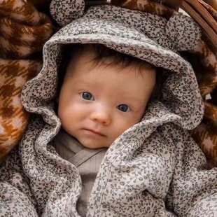丹麦婴儿棉连体衣冬季 加厚新生儿初生秋冬季 套装 男女宝宝哈衣爬服