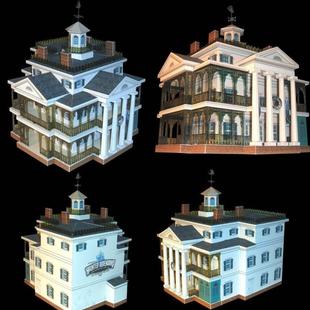 儿童手工折纸DIY拼装 立体3D纸质模型仿真小房子房屋建筑豪华别墅