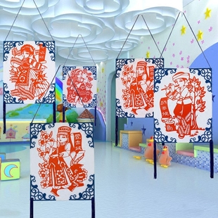 饰品新款 幼儿园中国风56个民族创意走廊教室吊饰复古墙面布置装