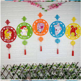 幼儿园走廊教室创意吊饰无纺布传统礼仪挂饰复古中国风店铺装 饰