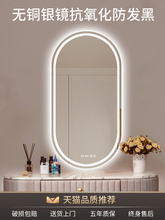 智能浴室镜子led带灯装 饰镜挂墙壁挂ins风化妆镜卫生间镜子梳妆镜