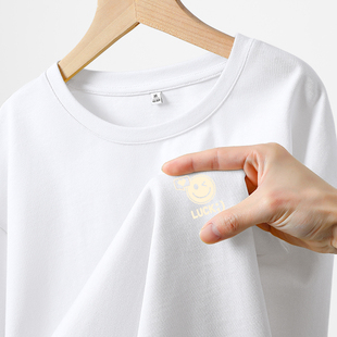 艾格2024年夏季 新款 时尚 宽松上衣韩版 白色t恤女内搭半袖 圆领短袖