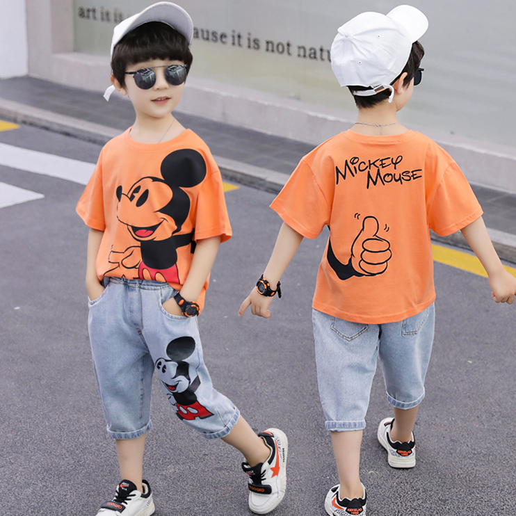 短袖 儿童宝宝韩版 童装 新款 套装 男童夏装 2022夏季 帅洋气男孩两件套