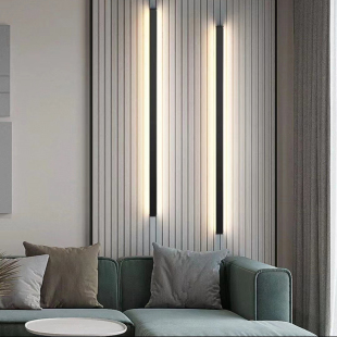 简约现代极简长条客厅背景格栅氛围灯创意楼梯间过道卧室床头壁灯