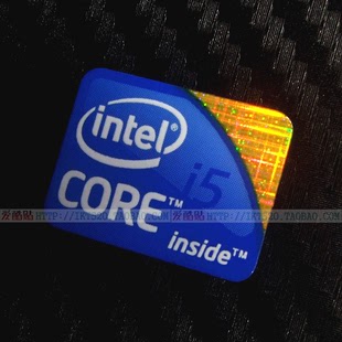 I5标贴 一代CORE标志 I5笔记本贴纸 全新原装 INERT性能电脑标签