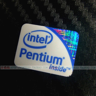 奔腾标志贴纸 电脑性能标签 INERT 全新原装 pentium笔记本贴纸