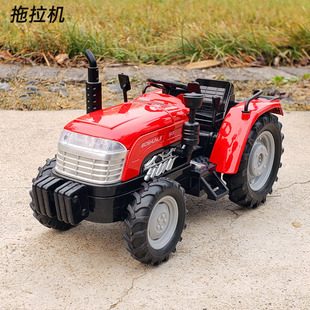 合金拖拉机汽车模型仿真农场运输车模型摆件声光回力儿童玩具车模