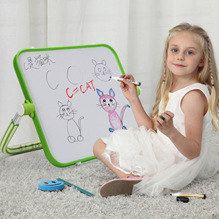 儿童画板支架式 家用双面磁性无尘小黑板幼儿N白板写字板宝宝涂鸦