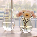 北欧玻璃花瓶透明创意客厅插花玫瑰百合花向日葵家用干花装 饰摆件