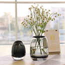 饰鲜花插花瓶摆件 简约创意家居餐桌装 小号 北欧玻璃花瓶透明 日式