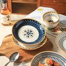 舍里日式 陶瓷碗吃米饭碗大碗汤碗家用2023新款 网红盘子碗套装 餐具