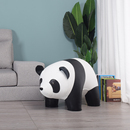 超大创意动物造型皮质熊猫坐骑客厅脚凳乔迁落地橱窗装 饰家具凳子