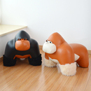 超可家居大猩猩动物凳创意大型装 饰皮凳客厅落地摆件生日乔迁礼物